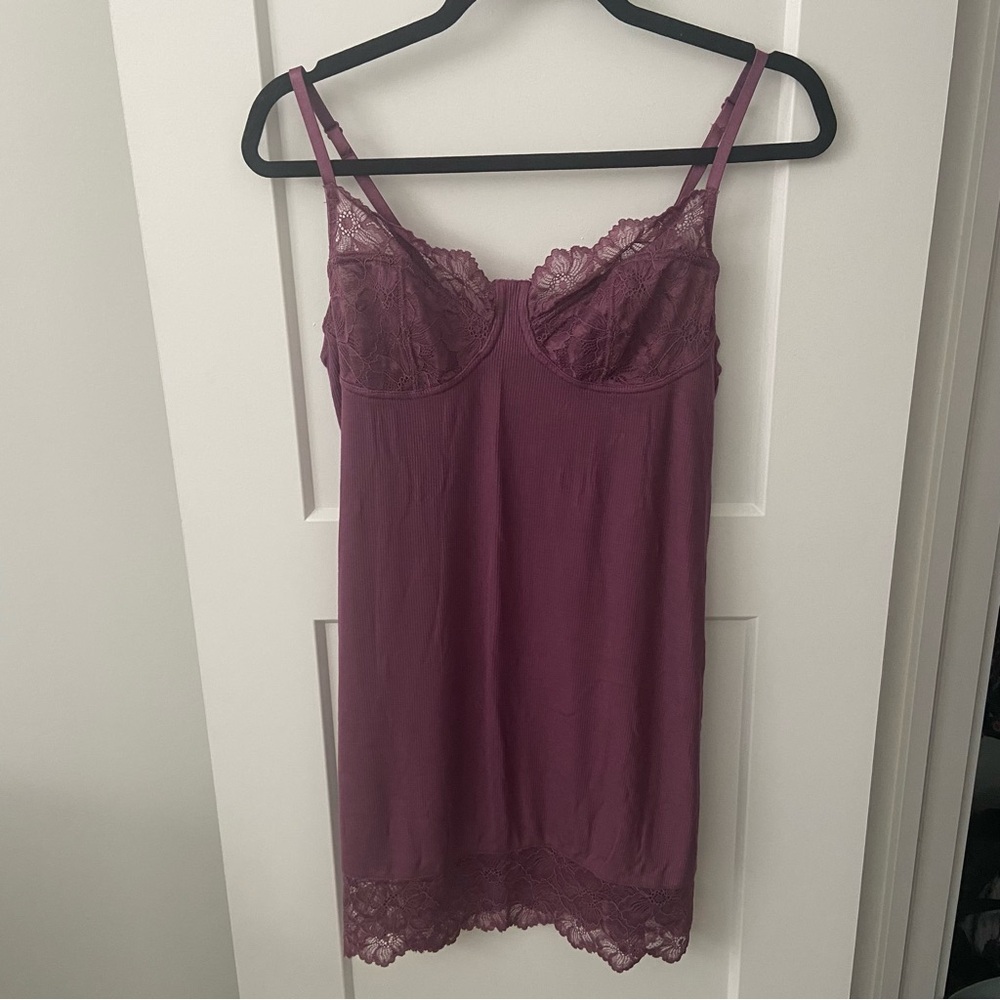 Adore Me Purple Lace Lingerie Chemise